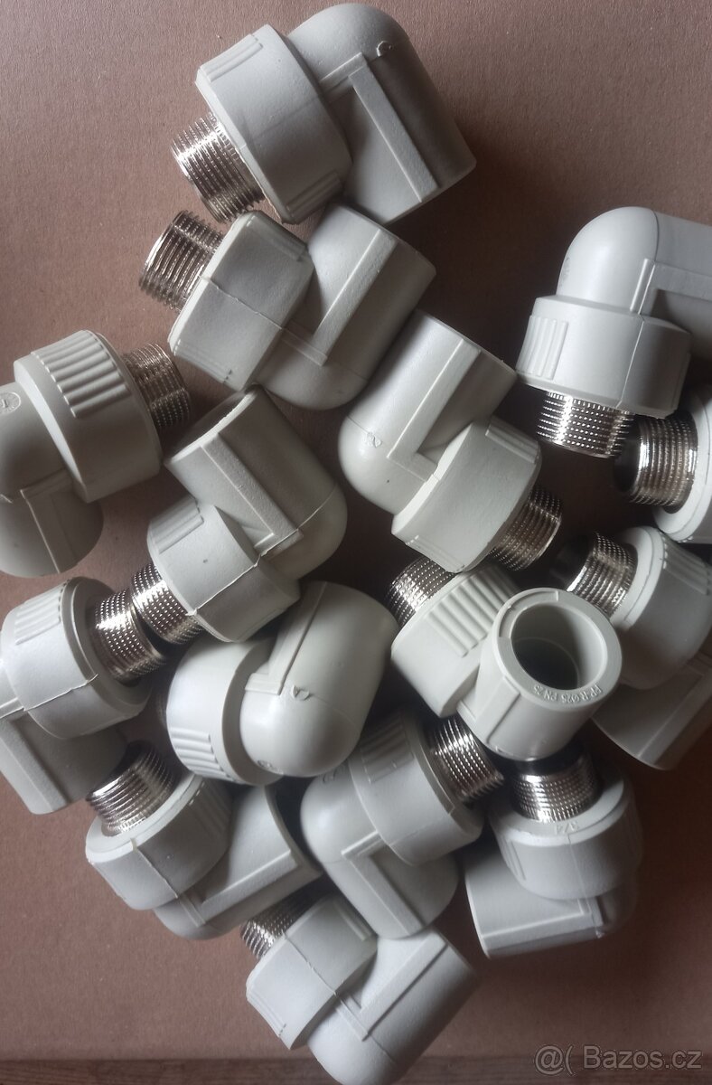 PPR koleno 25x3/4" s kovovým závitem vnějším NOVÉ - 2