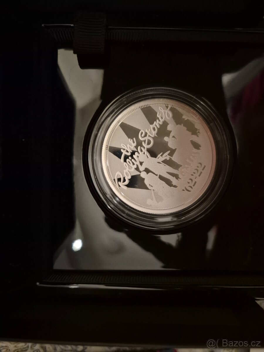 2 oz stříbrná mince Rolling Stones PROOF - 2