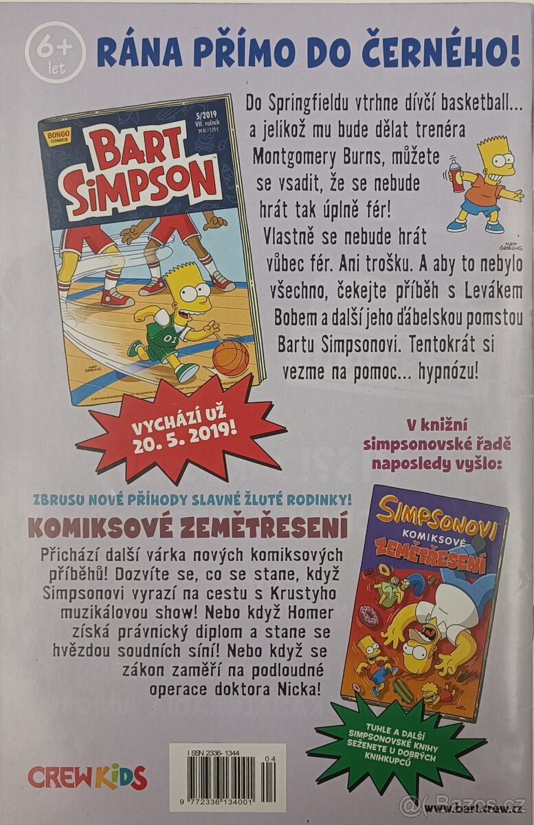 Komiks Bart Simpson 4/2019 - české vydání - 2