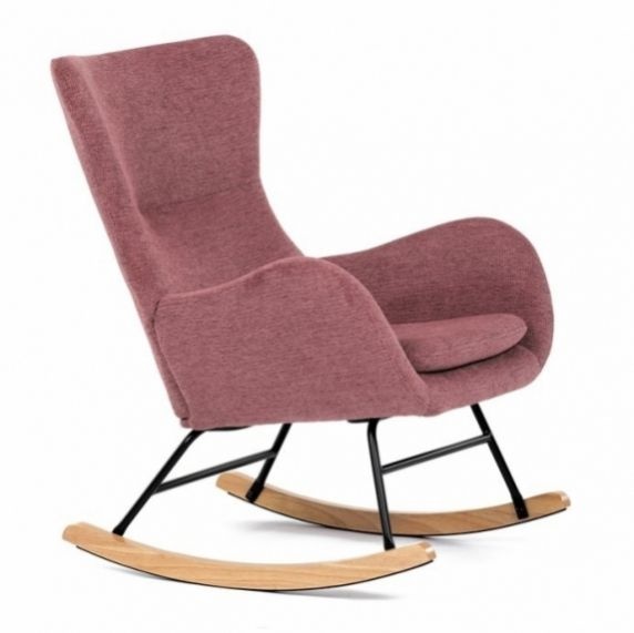 Houpací křeslo AK-376 PINK2 v krásné růžové - 2