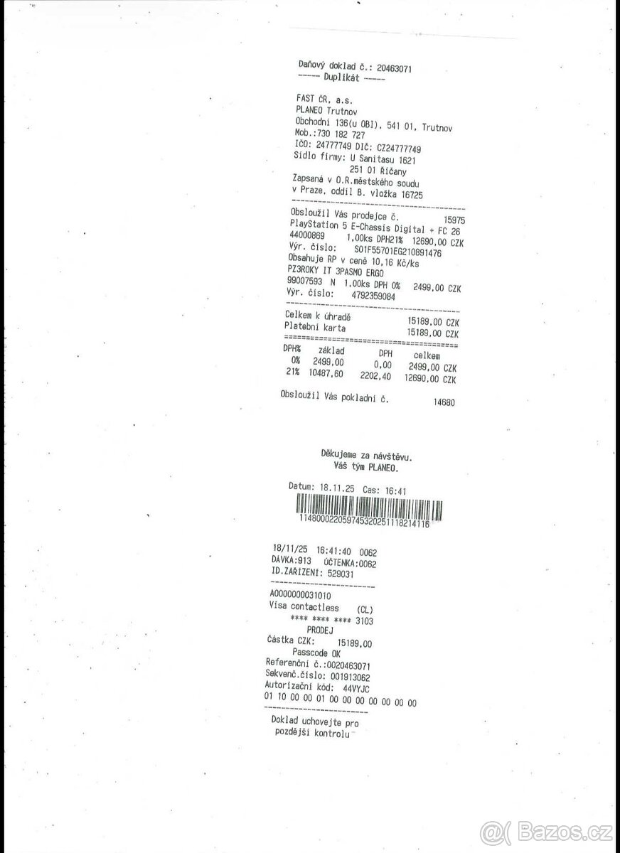 PLAYSTATION 5 DIGITAL+ZÁRUKA NOVÝ - 2