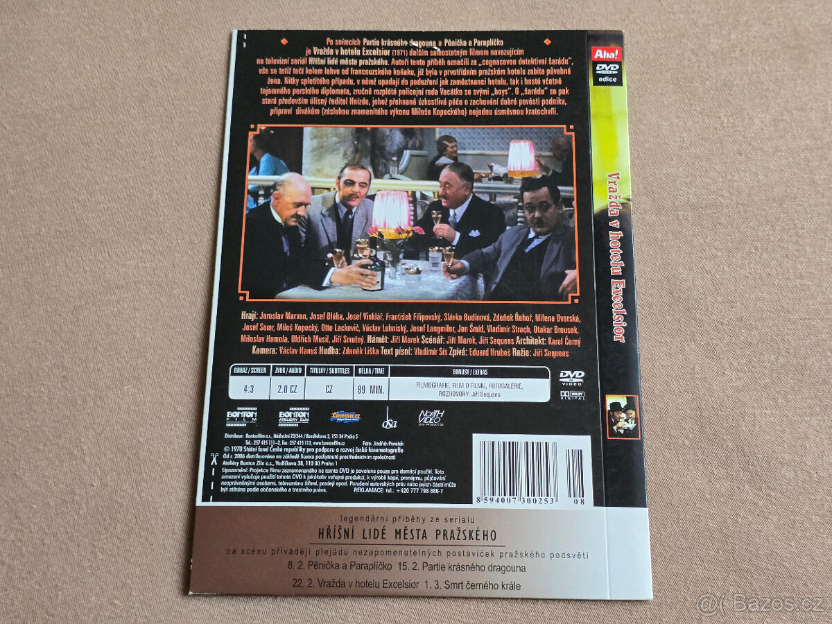 VRAŽDA V HOTELU EXCELSIOR (DVD) Jaroslav Marvan - 2