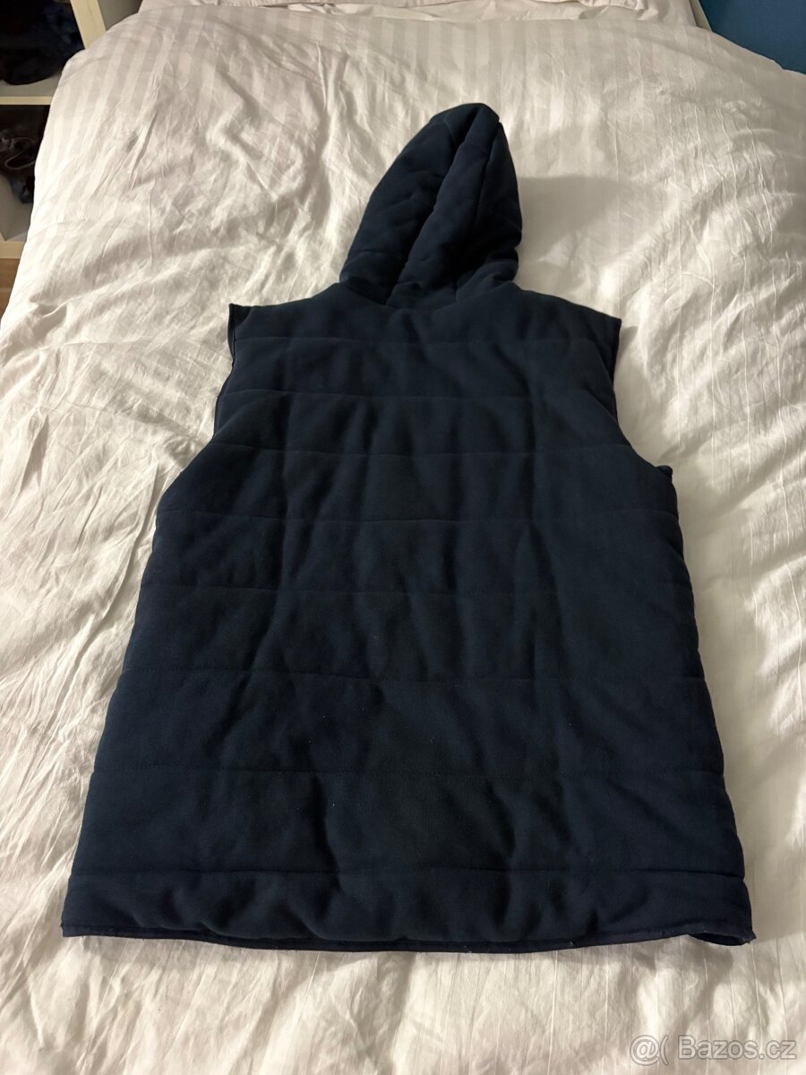 Bavlněná vesta s kapucí – vel. M – tmavě modrá - 2