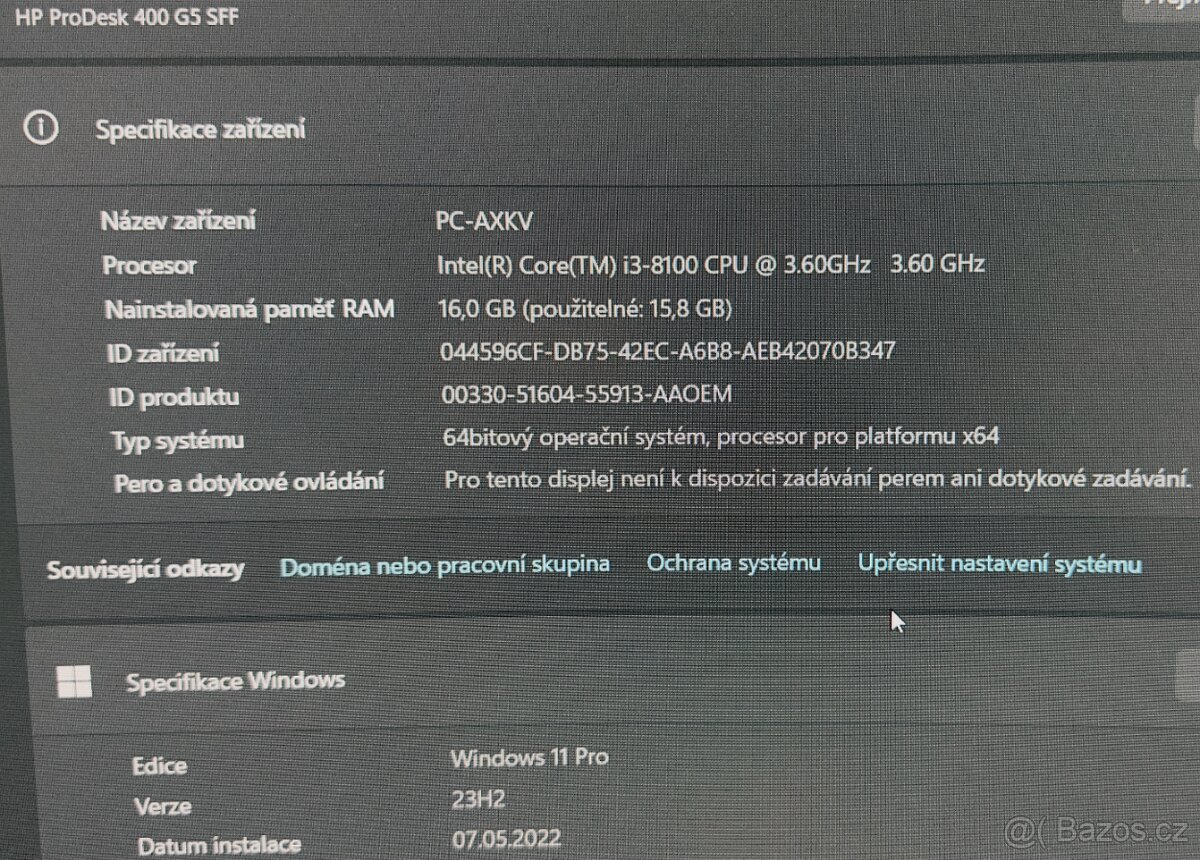 Stolní Počítač HP ProDesk 400 G5 SFF - 2