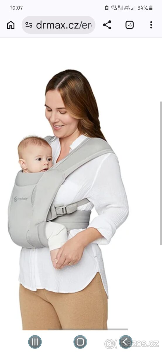 Ergobaby embrance nositko svetlo sede - 2