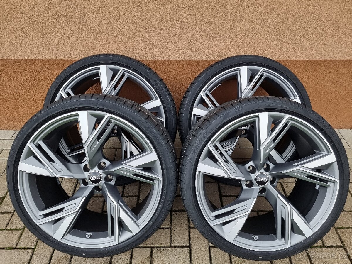 22″ 5×112 AUDI RS6 / RS7 + 285/30R22 PIRELLI letné NEW - 2