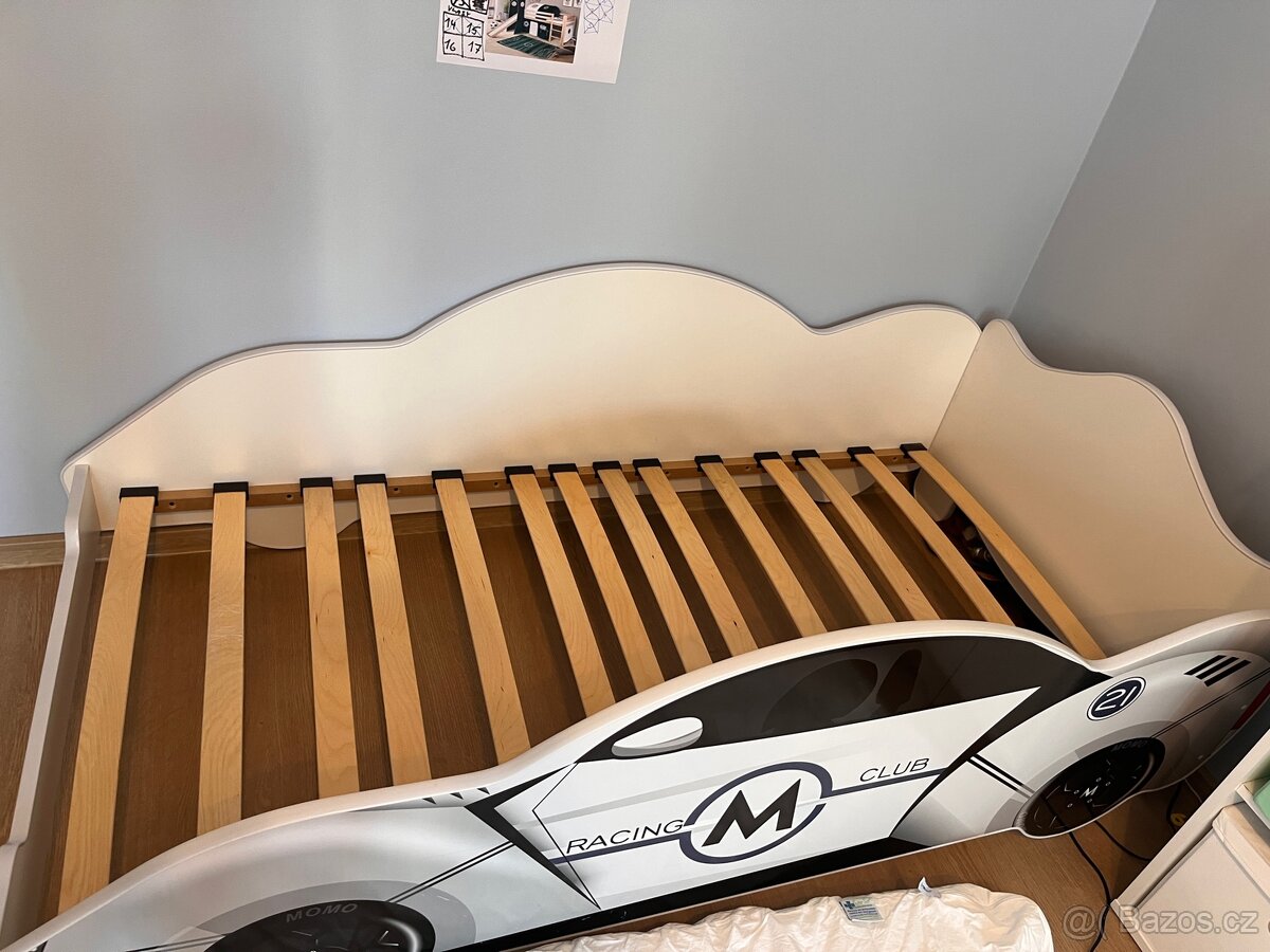 Dětská postel 90/180 auto s matrací - 2