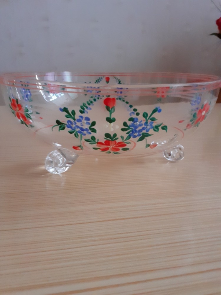 Ručně malovaná mísa ze skla - 2