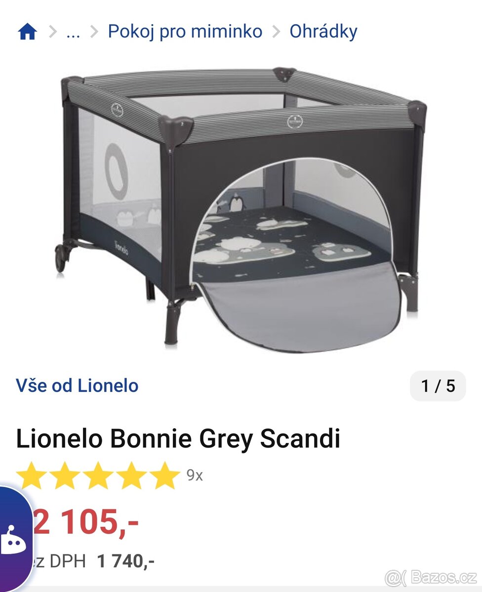 Ohrádka Lionelo Bonnie Grey Scandi - 2