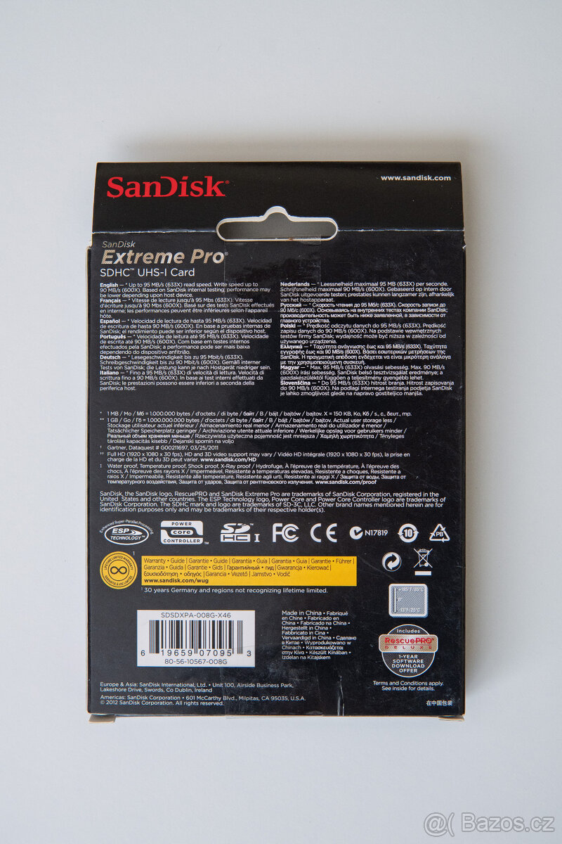 SanDisk ExtremePro 8GB + RescurePro - NOVÁ - 2