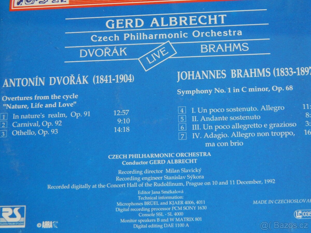 CD - DVOŘÁK, BRAHMS, SUK a další... - 2