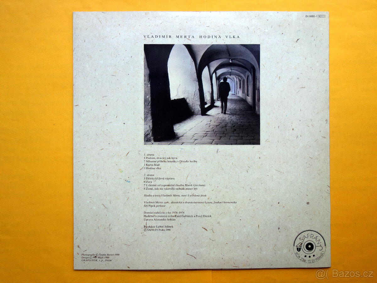 Vladimír Merta – Hodina vlka / Šafrán 1990/ NEHRANÉ LP - 2