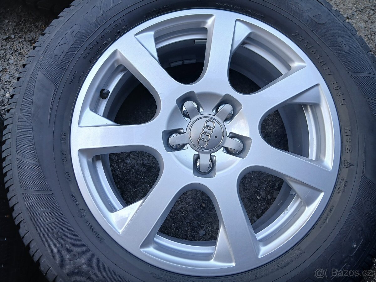 Prodám sadu Orig ALU kol Audi 235/65R17 zimní - 2