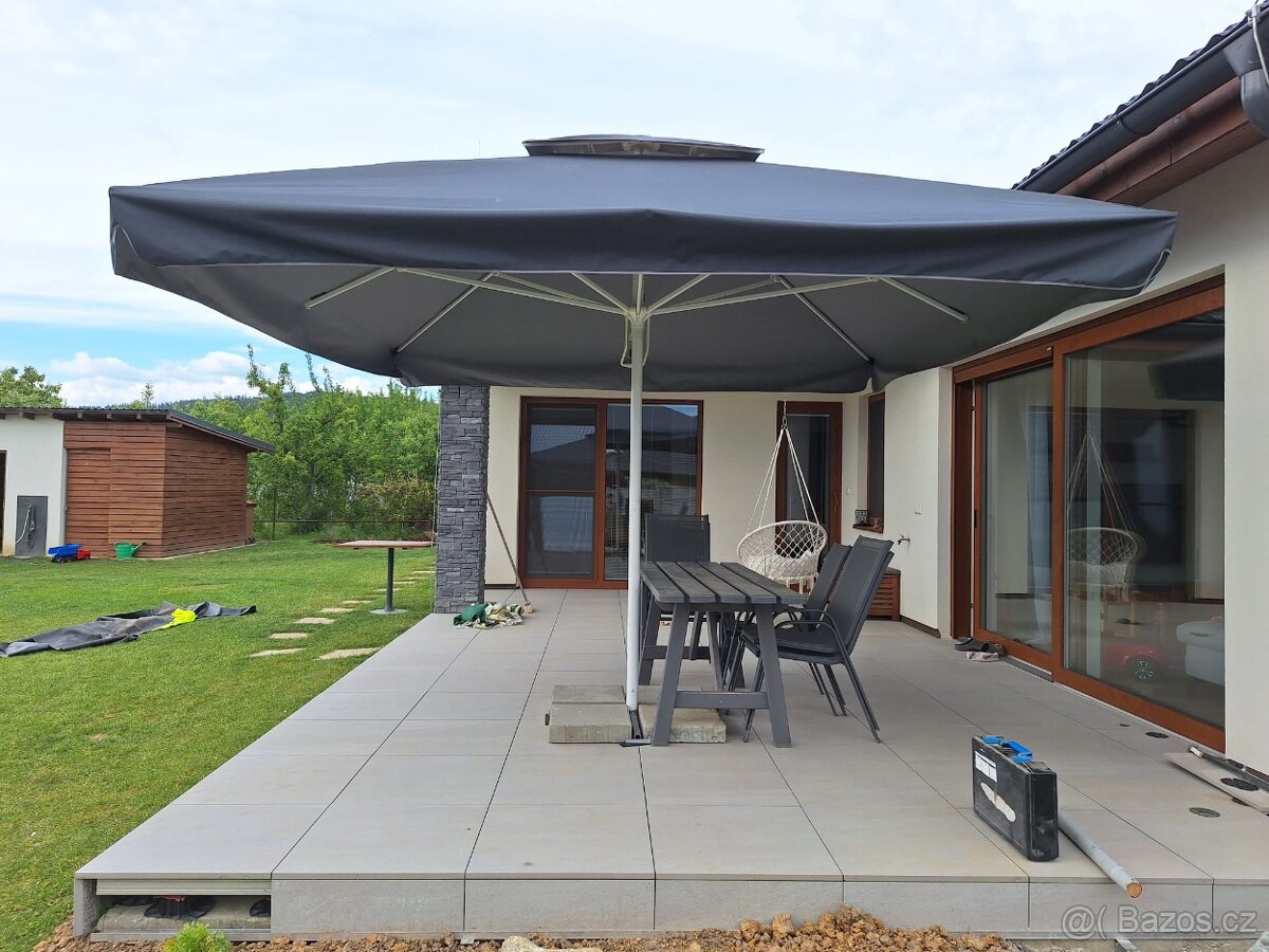 Potah na hospodský slunečník - dvojitá stříška - 2