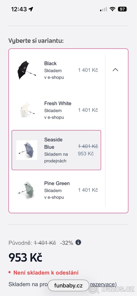 deštník ke kočárku bugaboo - 2