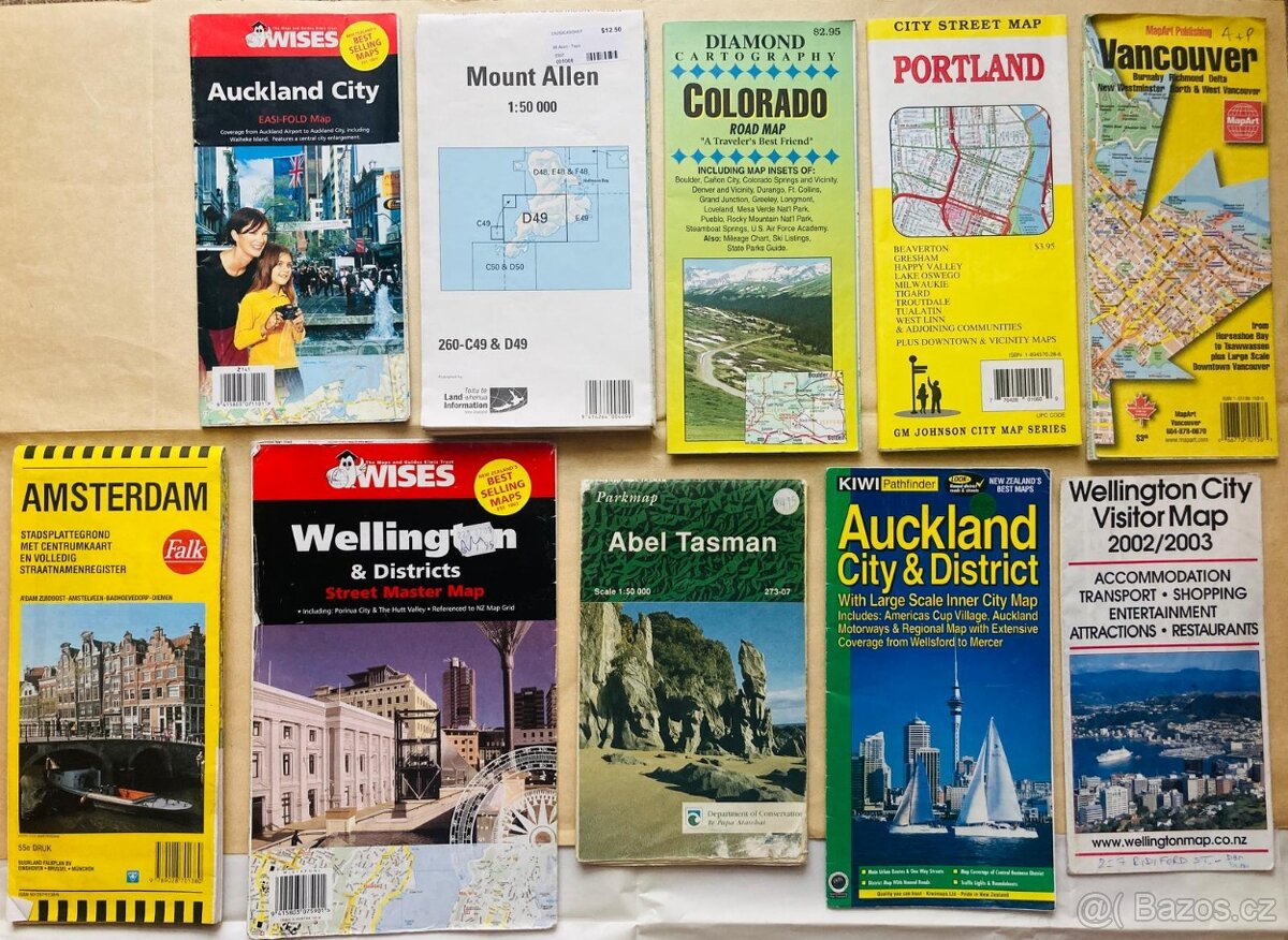 Papirove mapy USA i Evropa - 2