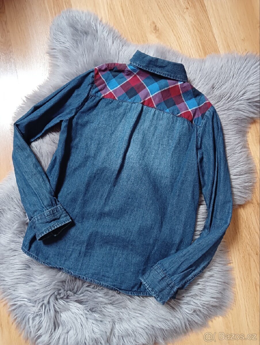 Riflová chlapecká košile vel.152 - 2