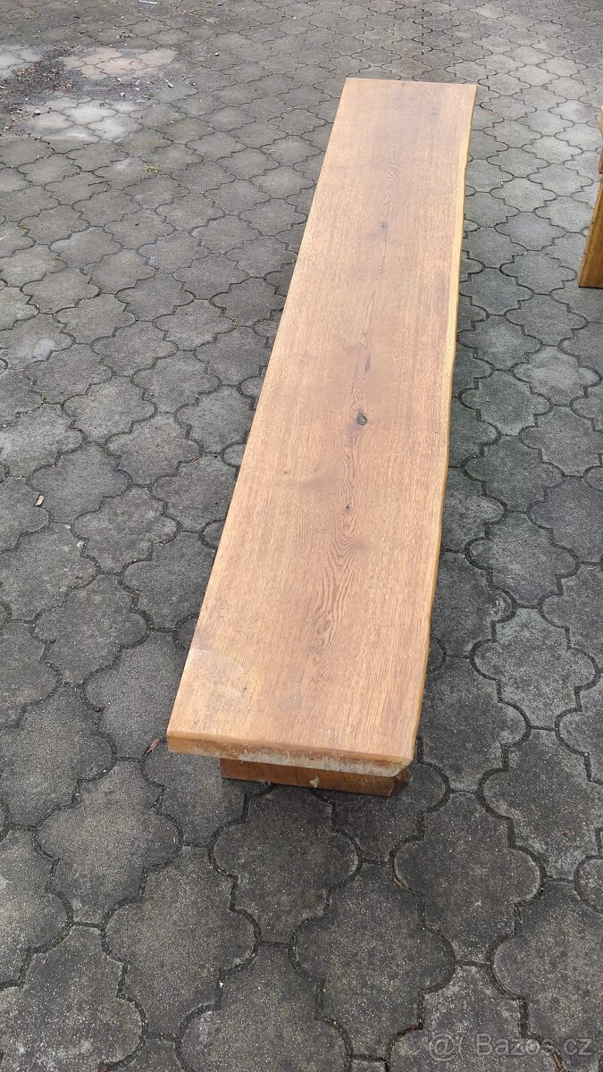 Masivní stůl a lavice set - 2