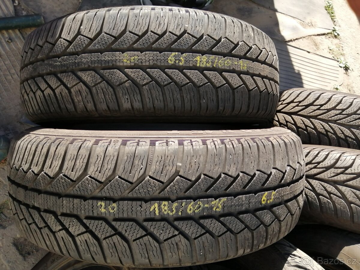 PRODAM=ZIMNI PNEU 185/60R15 2X6,5mm. - 2