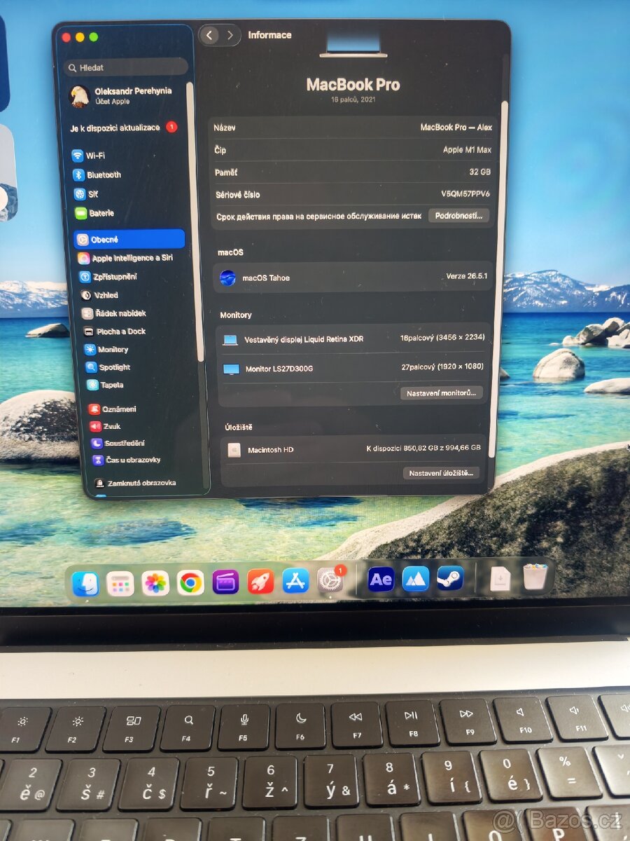 Vyměním nebo prodám macbook pro 16 m1 max - 2