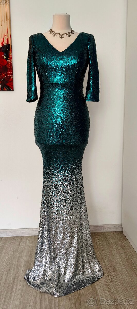 Ombré flitrové šaty - 2