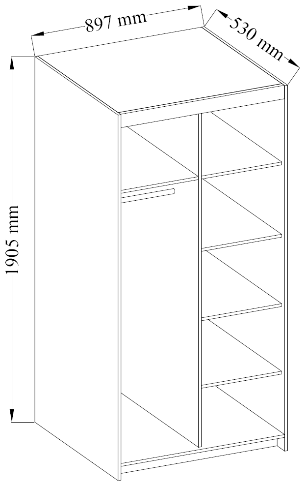 ŠATNÍ SKŘÍŇ 90cm - 2