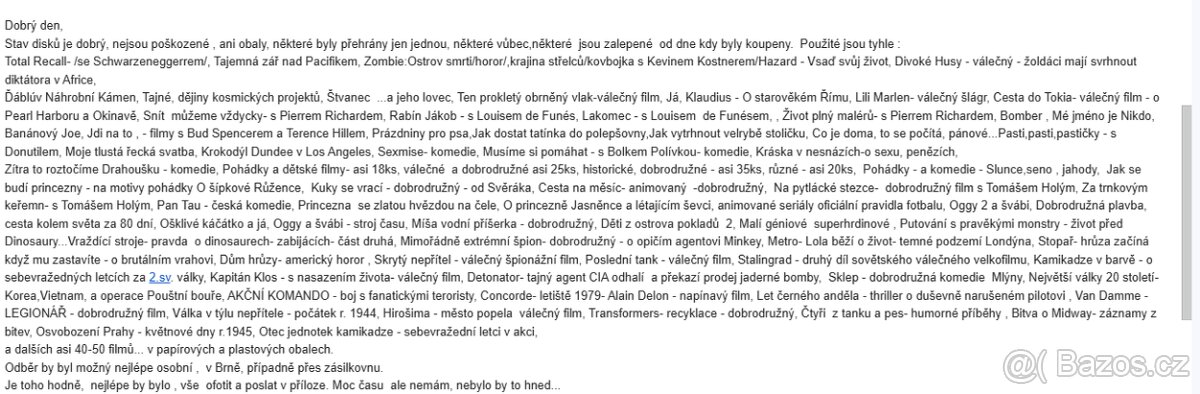 Filmy - válečné, dobrodružné, pohádky , naučné, - 2