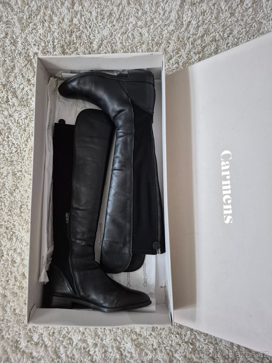 Dámské kožené kozačky, velikost 39 - 2