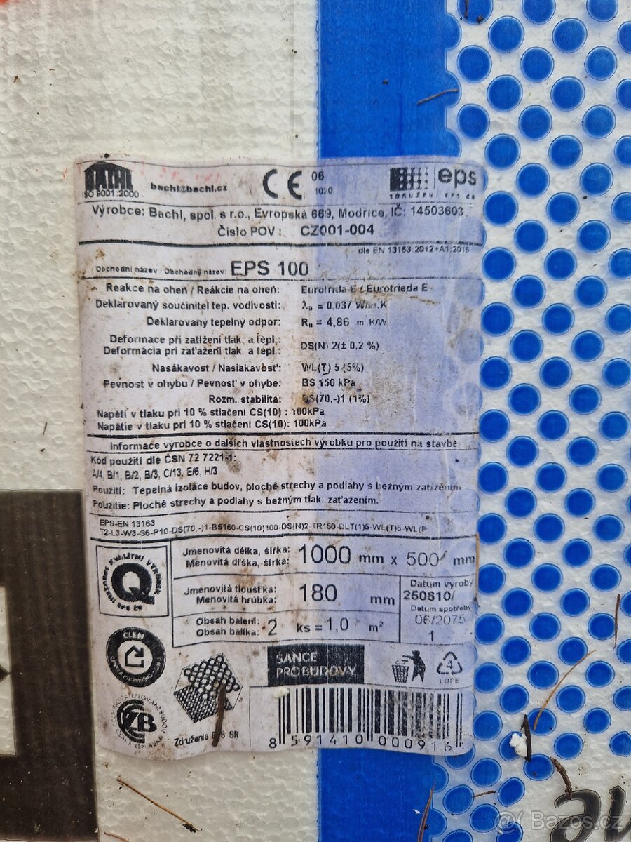 Polystyren Eps 100 180mm - 2