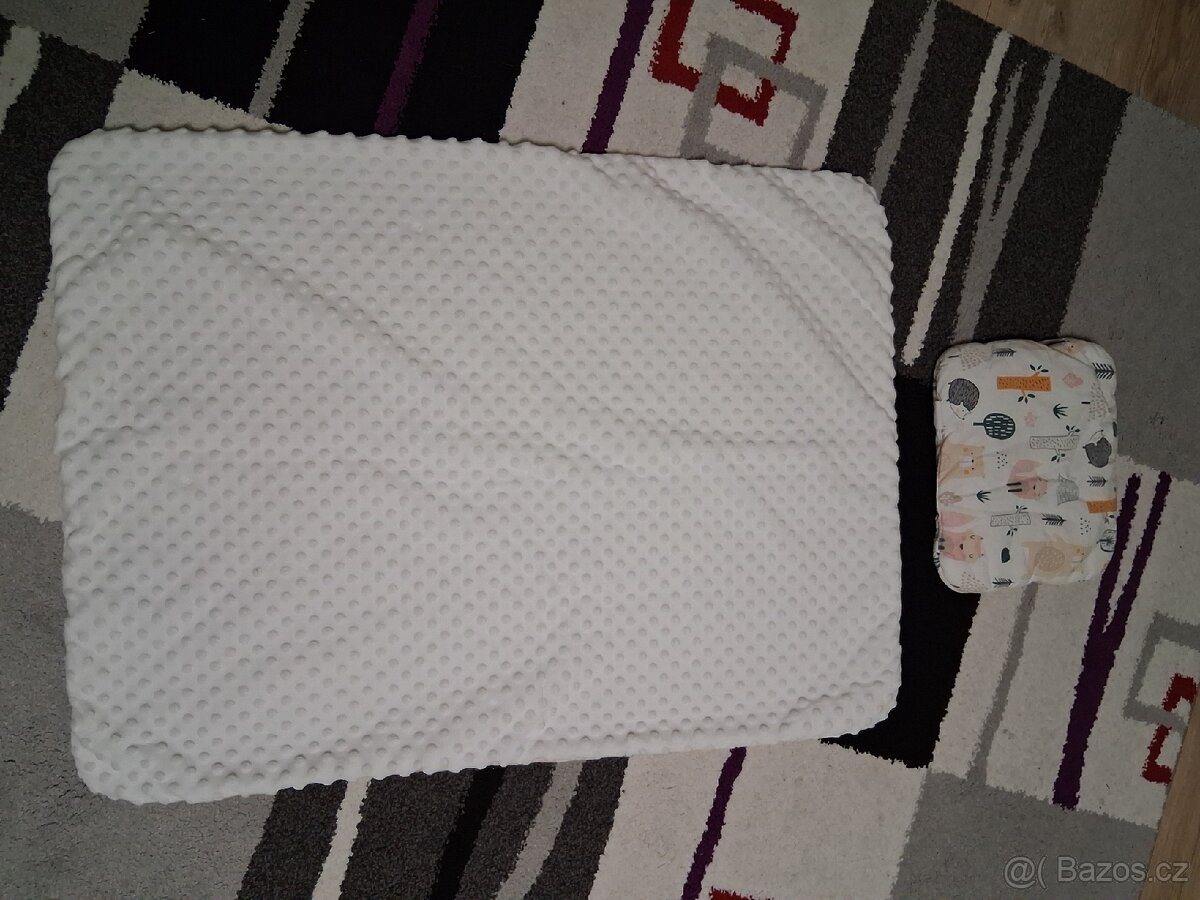 Přikrývka a polštářek set do kočárku - 2