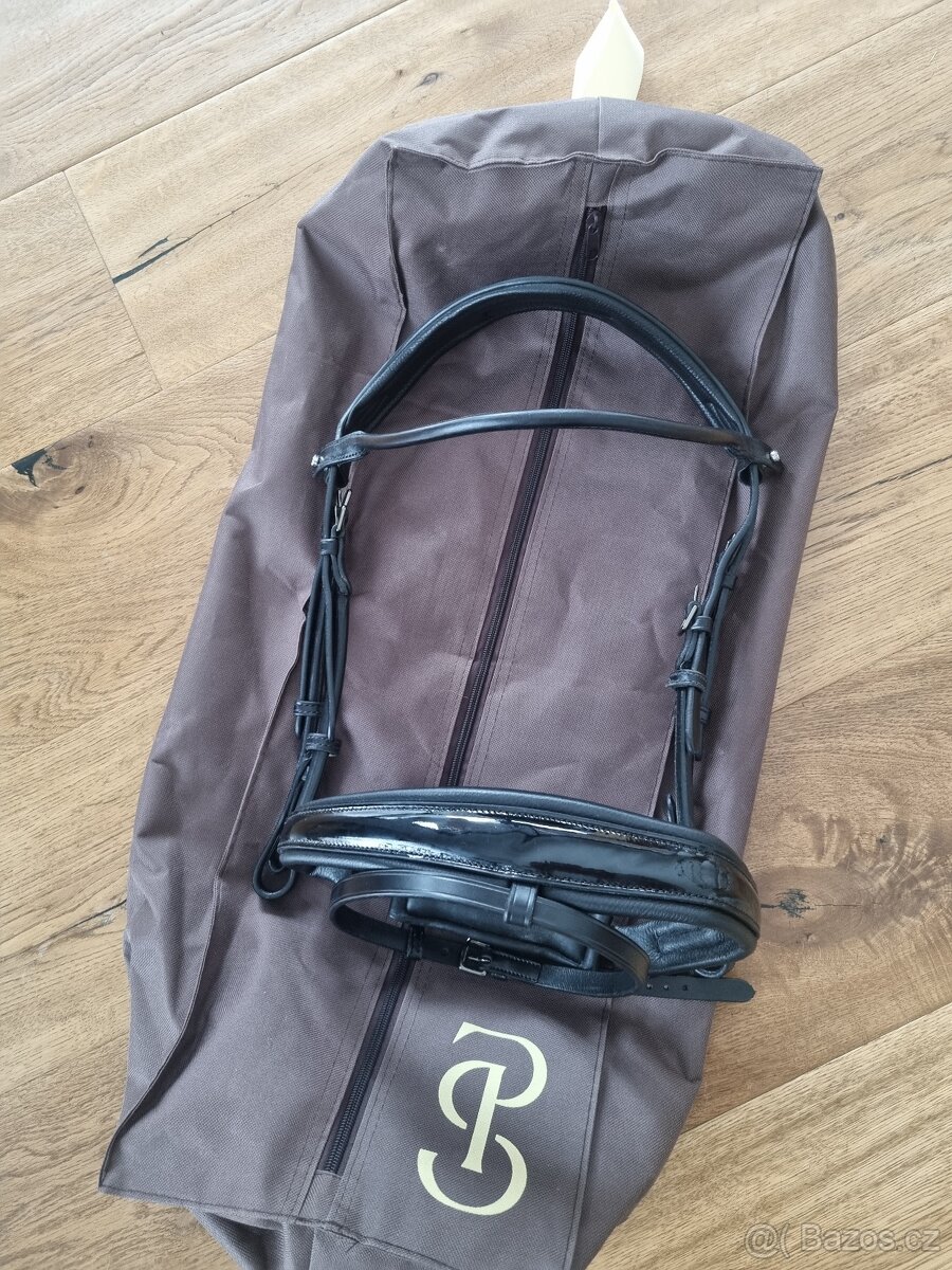 Uzdečka PS of Sweden GP Black Patent full - 2
