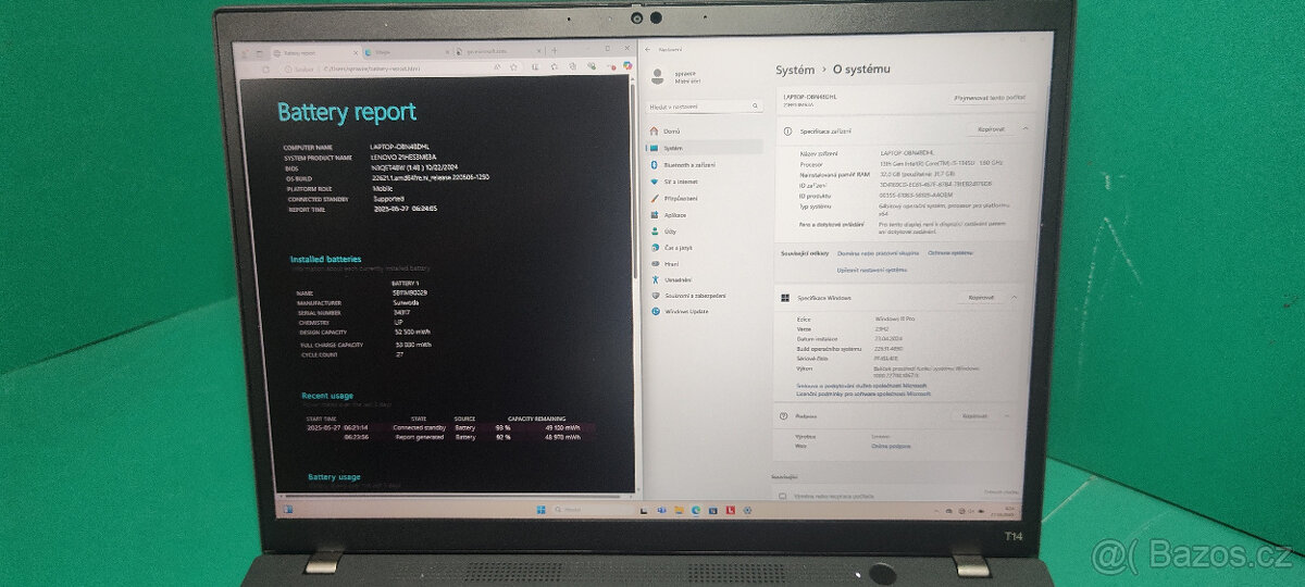 Lenovo ThinkPad t14 g4 i5-1345u 32GB√512GB√FHD√2,5rok.z√DPH - 2