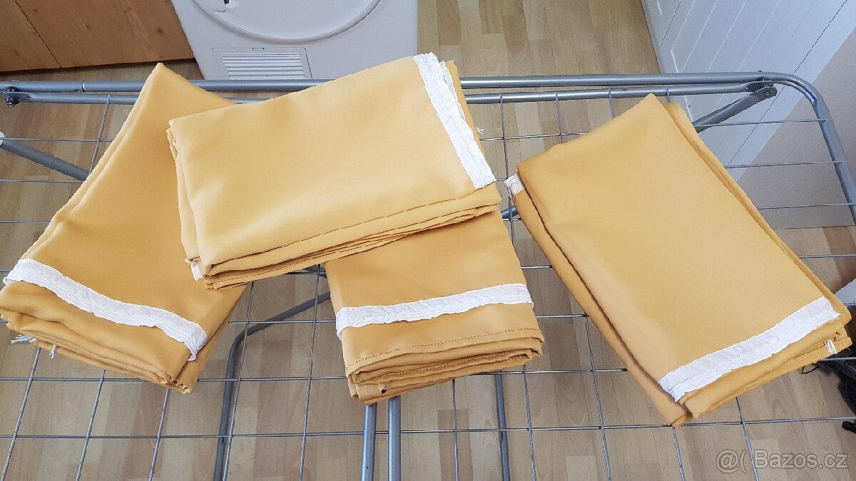 Závěsy NOVÉ zastiňovací, na 4 okna - 2