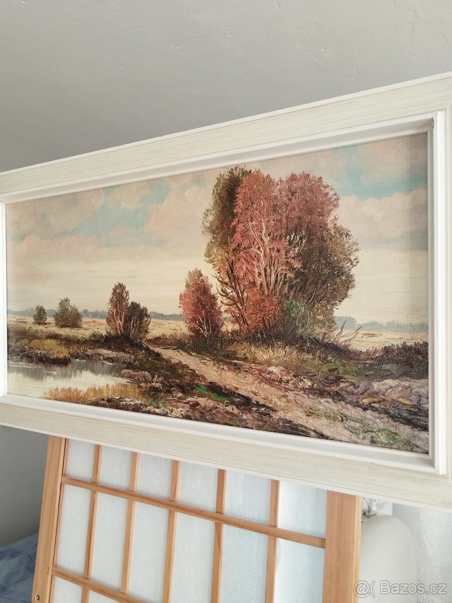 obraz ABEND AM MOOR, olej, L. Wiedemann - 2