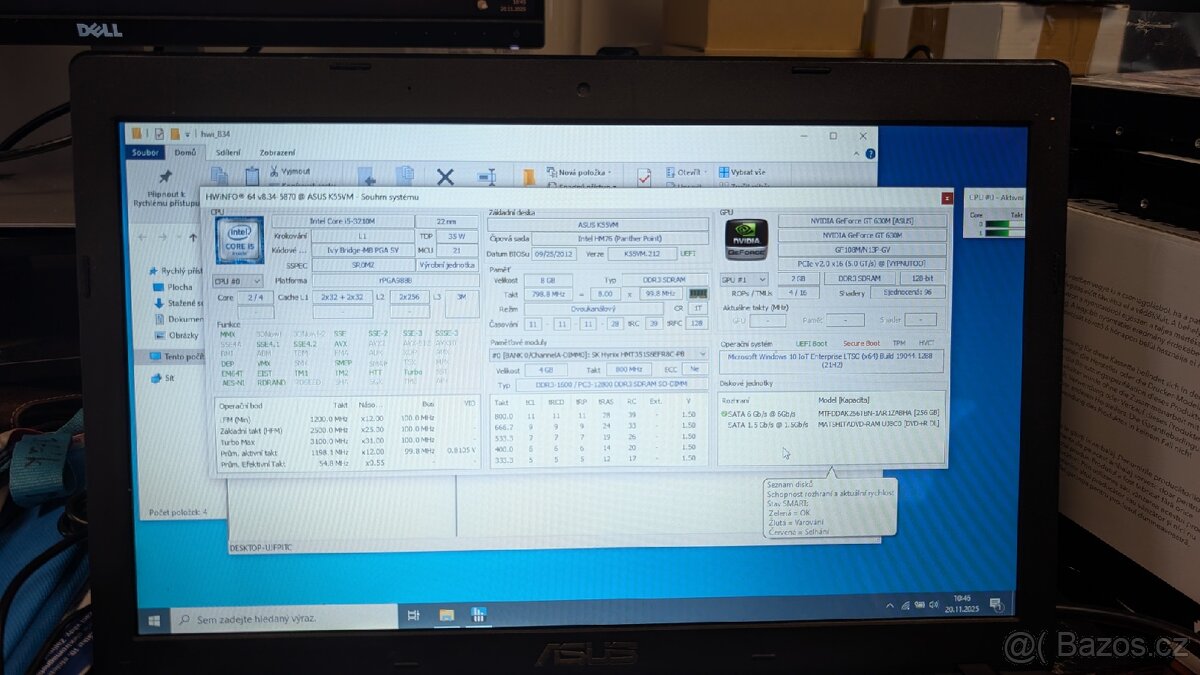 Notebook Asus K55VM 15,6" i5/8GB/256GB/GT630M - 2