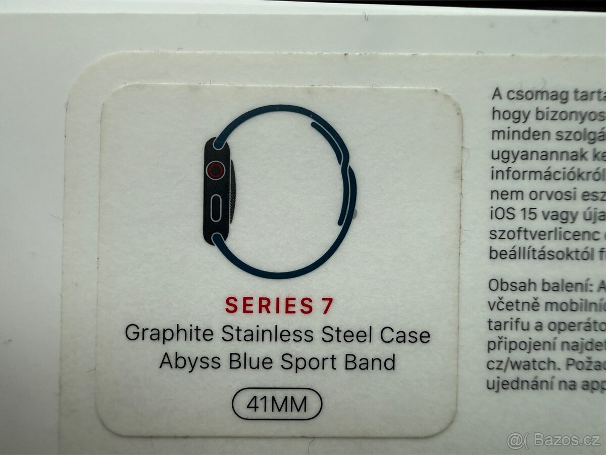 Apple Watch Series 7 Cellular 41mm graf ocel zaruka 12/2026 - 2