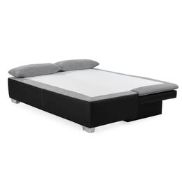 Rozkládací pohovka DUETT-SE - černá/šedá - 2