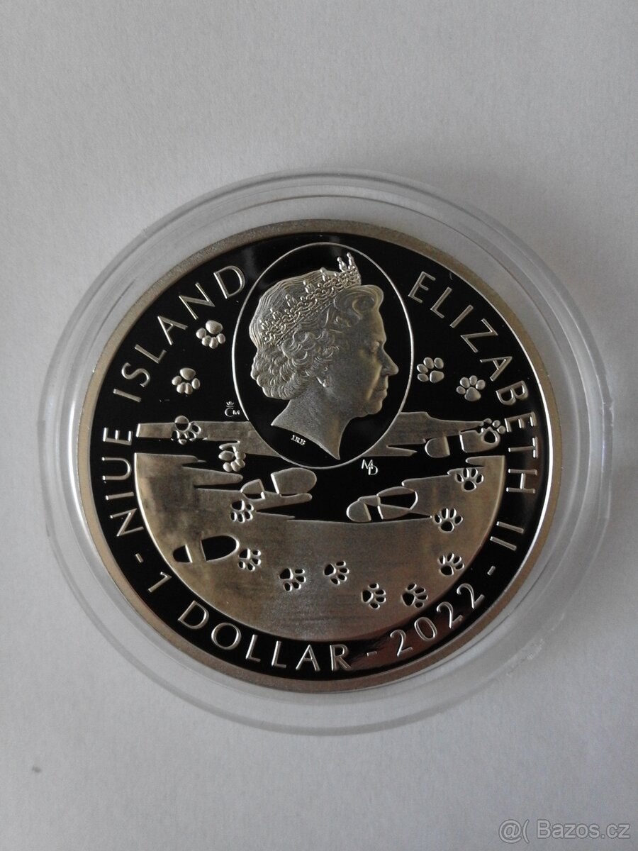 Stříbrná mince ze série Psí plemena - Německý ovčák - 2