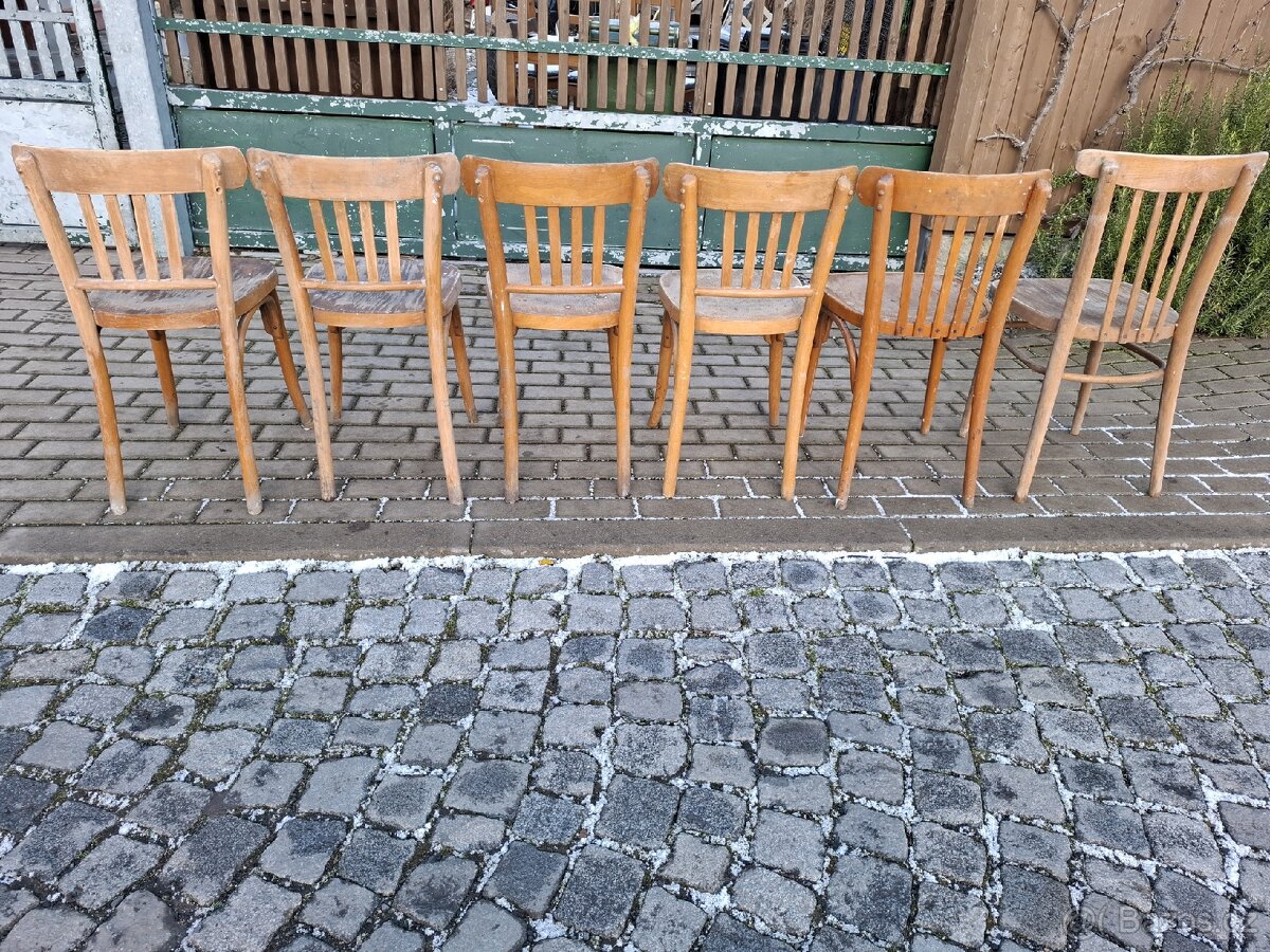 6x stare židle - 2
