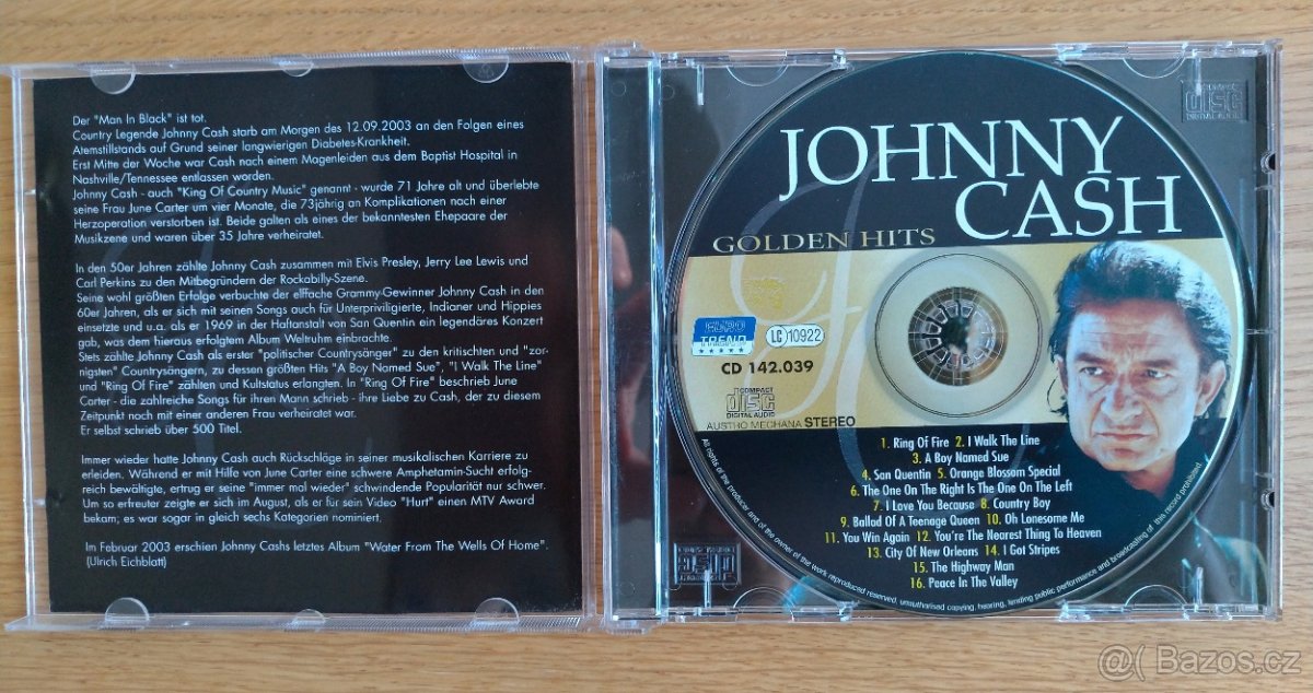 JOHNNY CASH GOLDEN HITS 2003 - 2