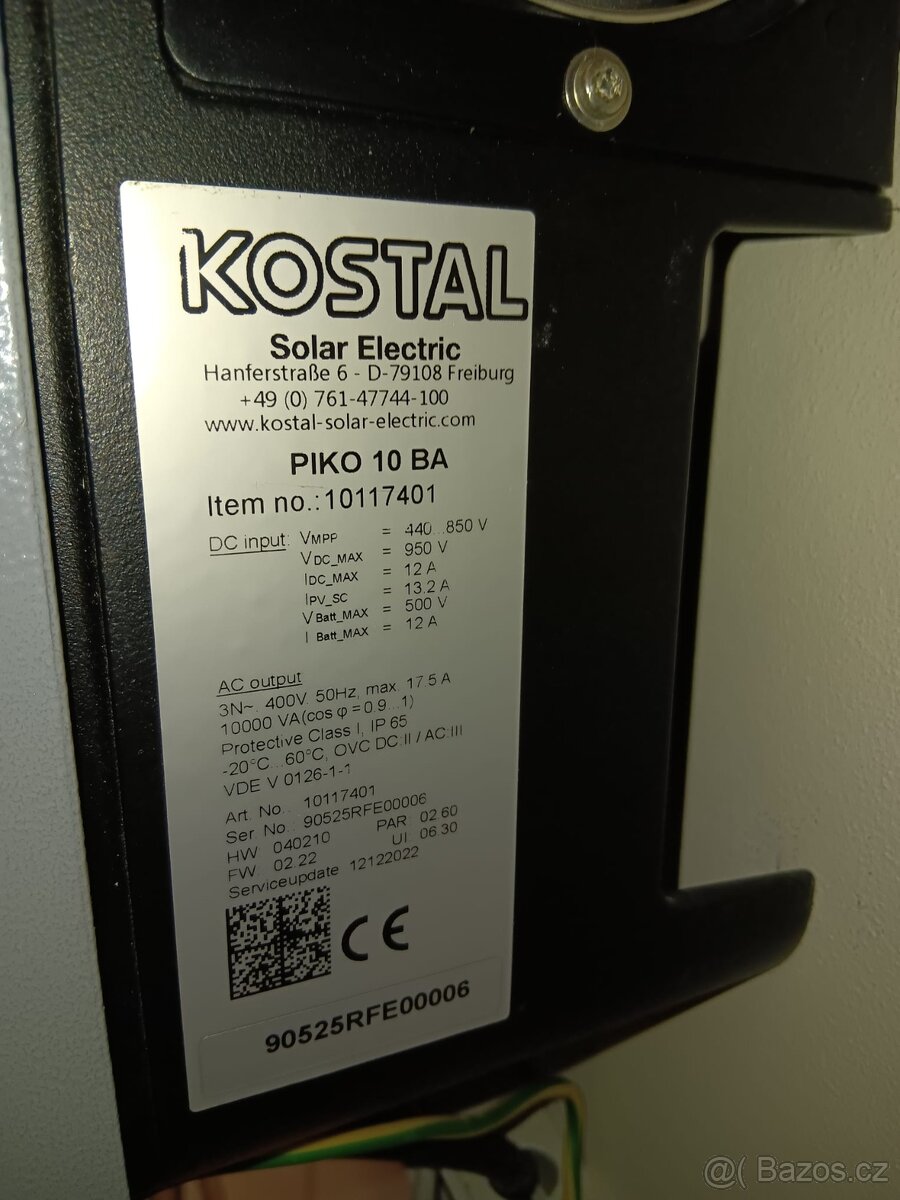 Fotovoltaický střídač Kostal Solar Piko 10 BA - 2