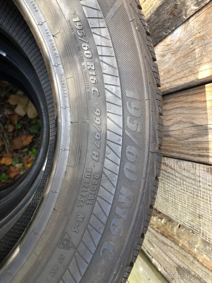 4x NOVÉ celoroční MATADOR 195/60 R16C - 2