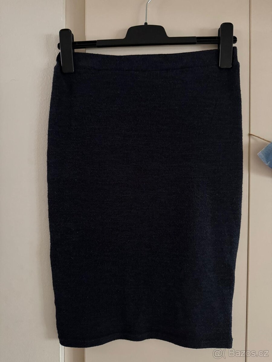 Modrá úpletová sukně, Calliope, vel. S - 2