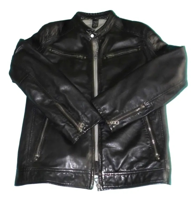 Černá kožená bunda - 3XL - 2