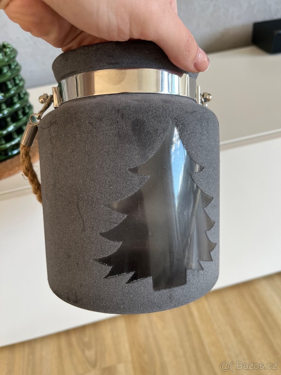 Šedá lucerna na svíčku - 2