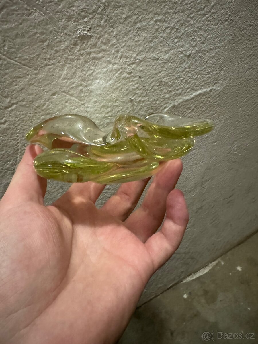 Designový popelník hutní sklo - 2