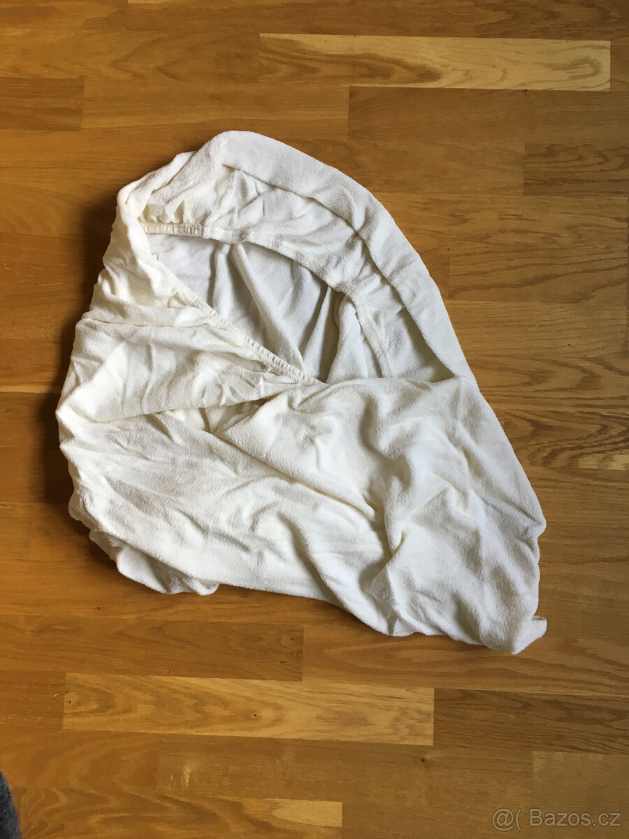Dětské krémově bílé prostěradlo froté - 2