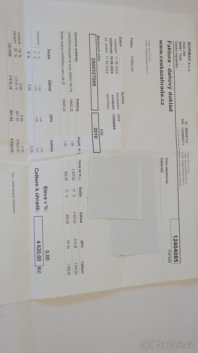 Aku čerpadlo do sudu Gardena - v záruce - 2
