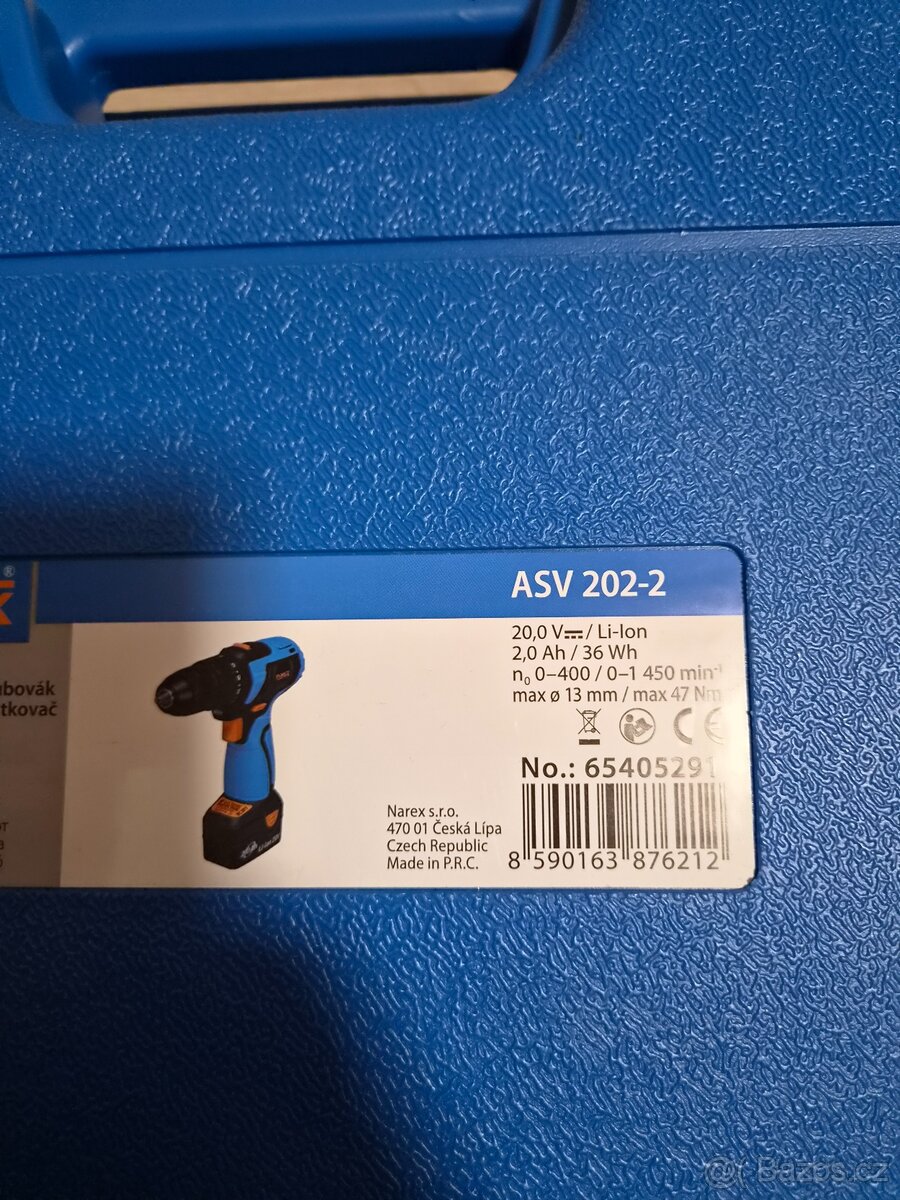 Narex aku vrtačka ASV 202-2 - 2