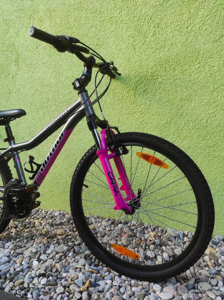 Značkové kolo Author A-MATRIX 24" (grafit/růžová) - 2